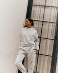 Grey Overlock pants