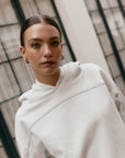 Grey Overlock hoodie