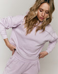 Lilac Overlock hoodie