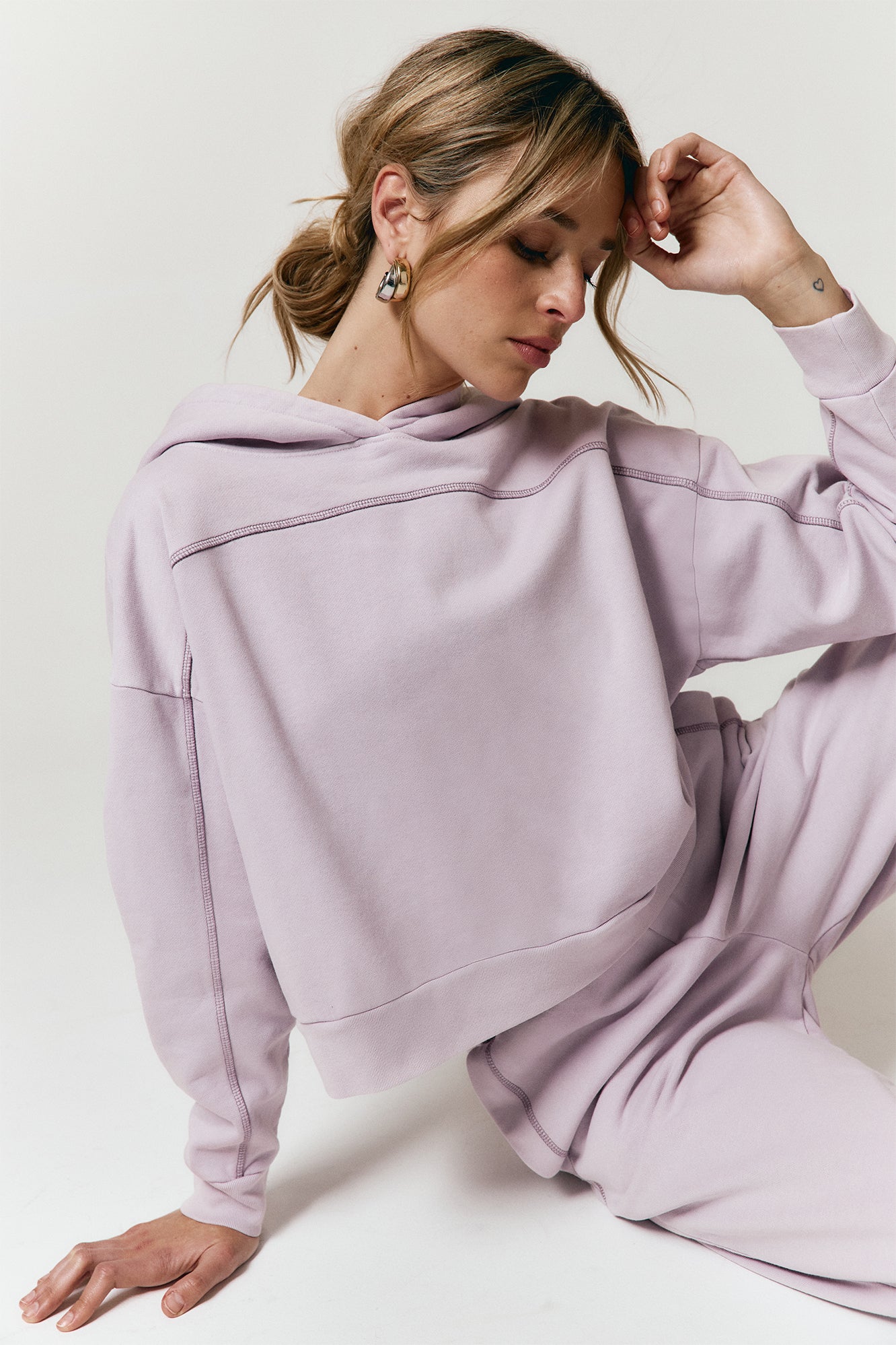Lilac Overlock pants