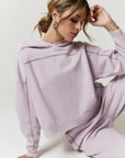 Lilac Overlock hoodie
