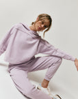 Lilac Overlock hoodie