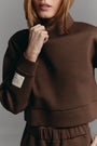 neoprene Fudge Brown sweater