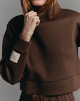 Fudge Brown neoprene sweater