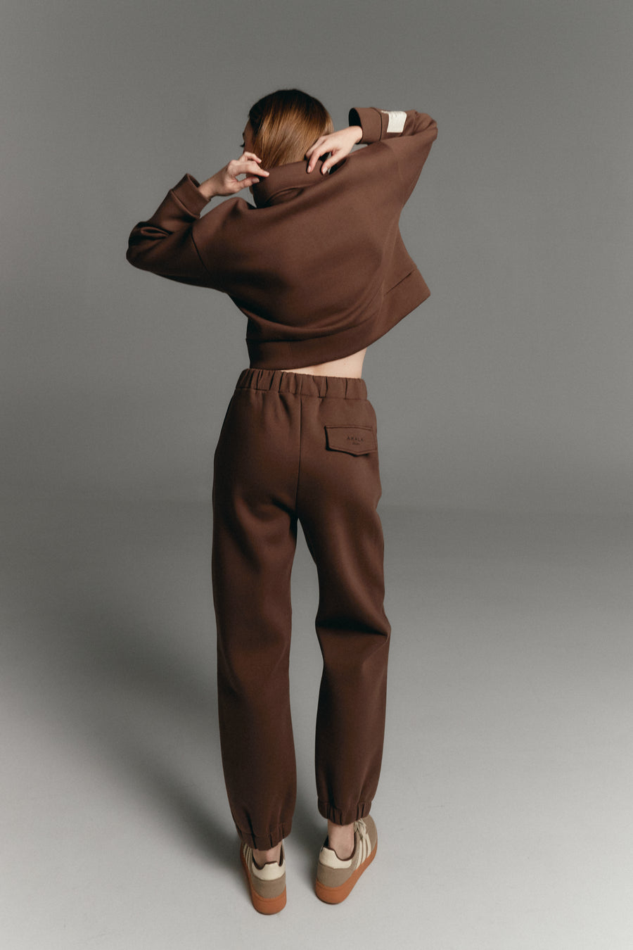 Fudge Brown neoprene sweater