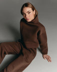 Fudge Brown neoprene sweater