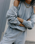 Dusty blue cargo sweater