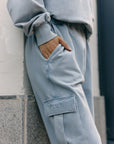 Dusty blue cargo pants