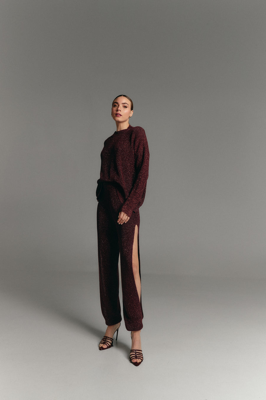 Oriana burgundy pants