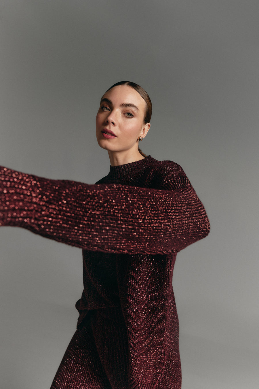 Oriana burgundy sweater