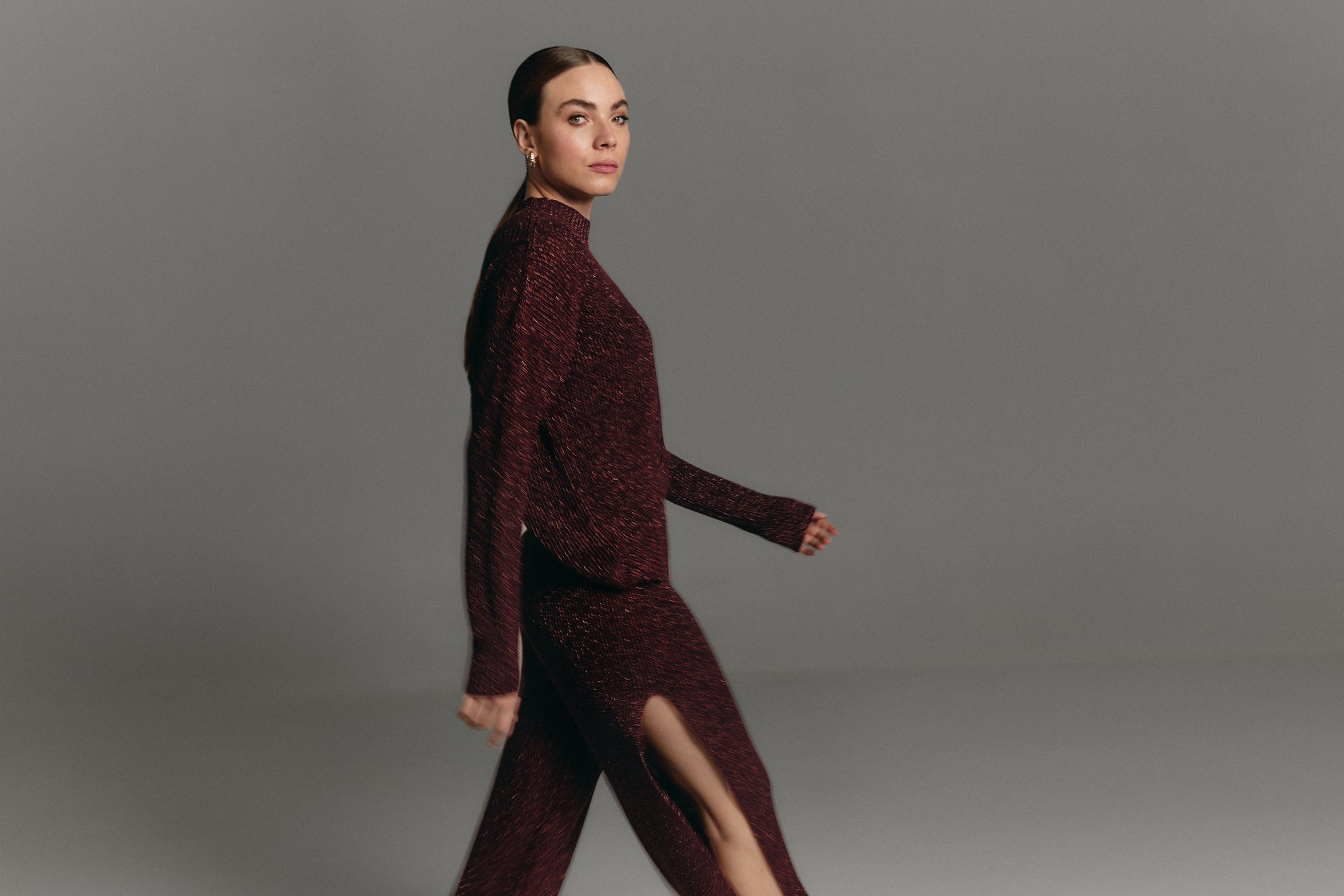 Oriana burgundy sweater