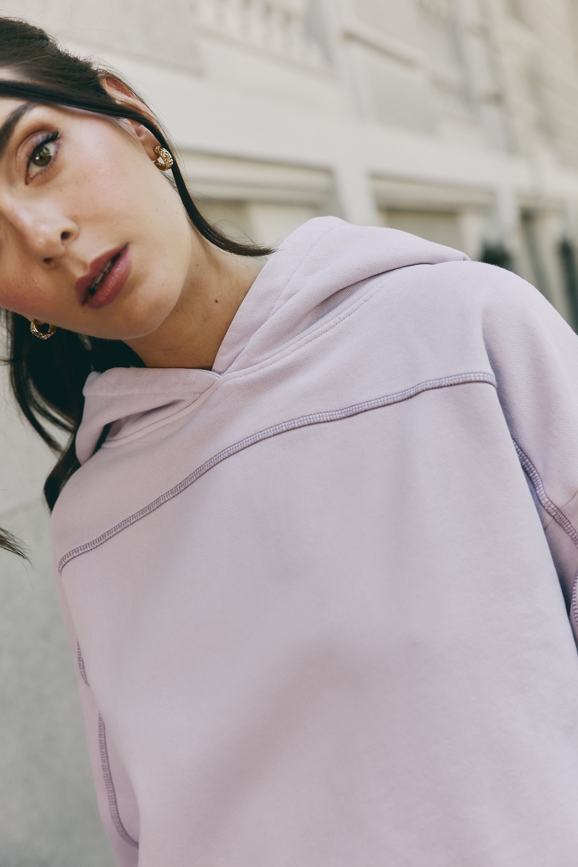 Lilac Overlock pants